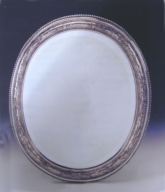 Belgian silver oval frame with mirror | MasterArt